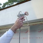 spraying oil based paint